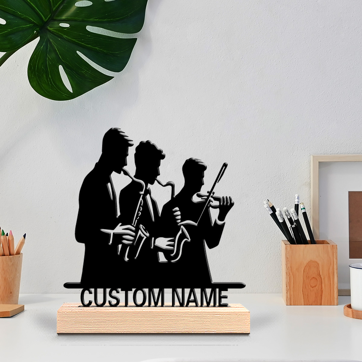 Musical Instrument With Names - 1 pezzo Statuetta in latta artigianale