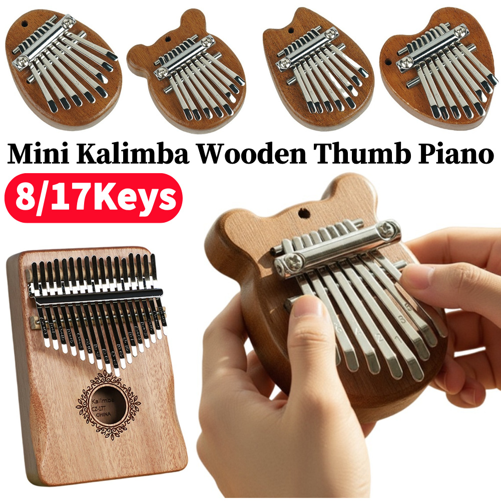 Musical Instrument Piano - Kalimba in Legno Mini a 8/17