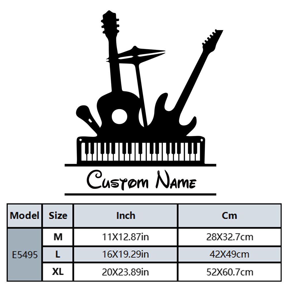 1PC Adesivo Murale in Vinile c - Musical Instrument With Names recensione e prezzo