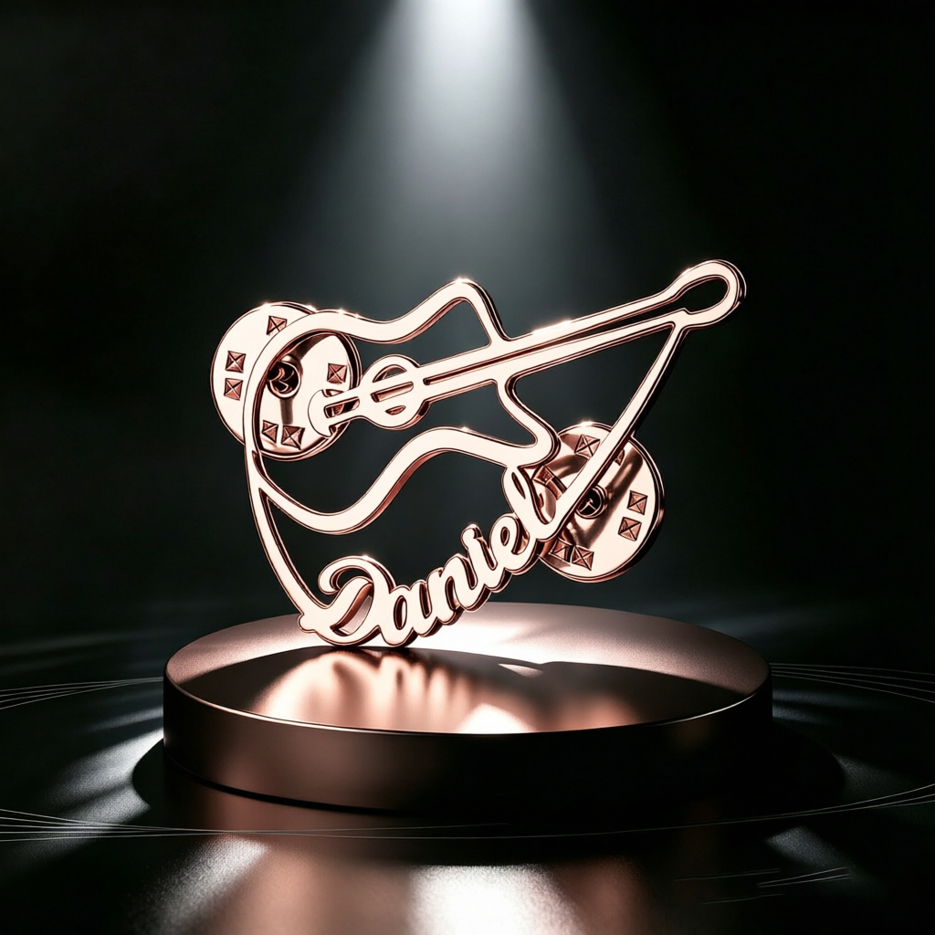 Spilla Personalizzata a Forma  - Musical Instrument With Names recensione e prezzo