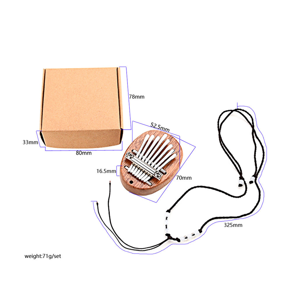 Kalimba a 8 tasti con cordino, - Musical Instrument Family recensione e prezzo