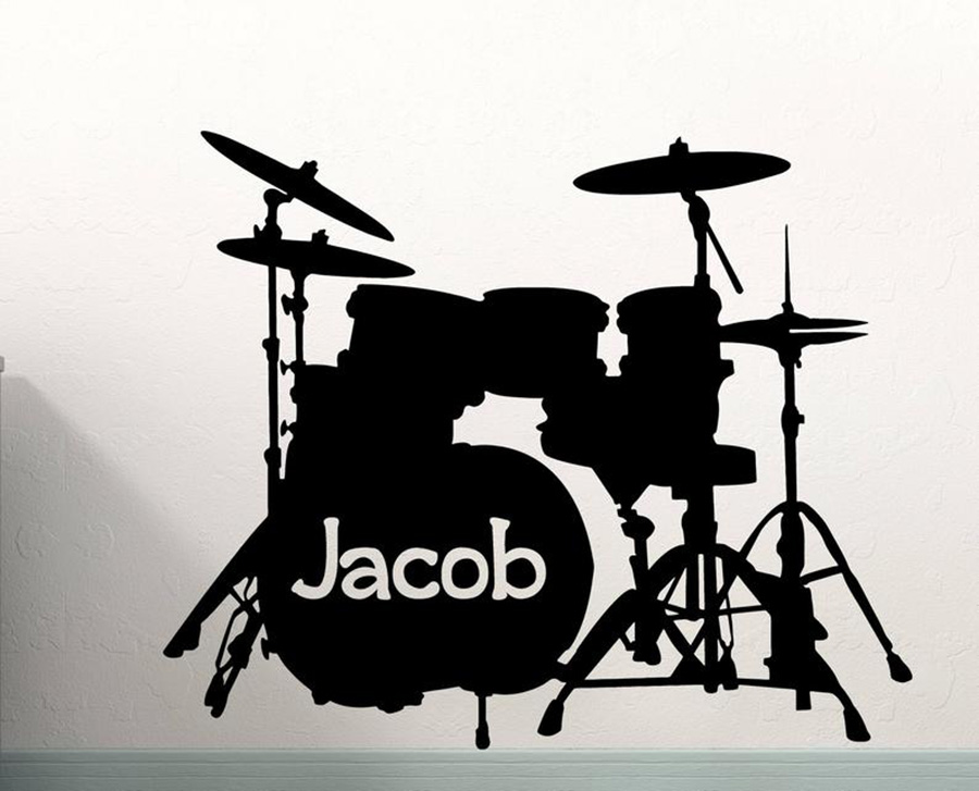 Drum Set Decalcomania Della Pa - Musical Instrument With Names recensione e prezzo