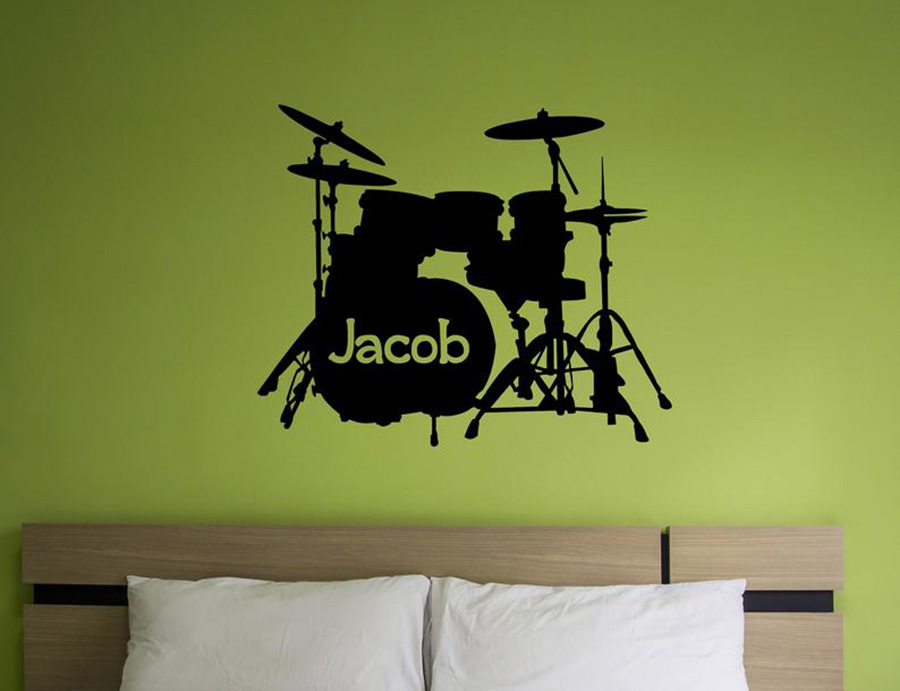Drum Set Decalcomania Della Pa - Musical Instrument With Names recensione e prezzo